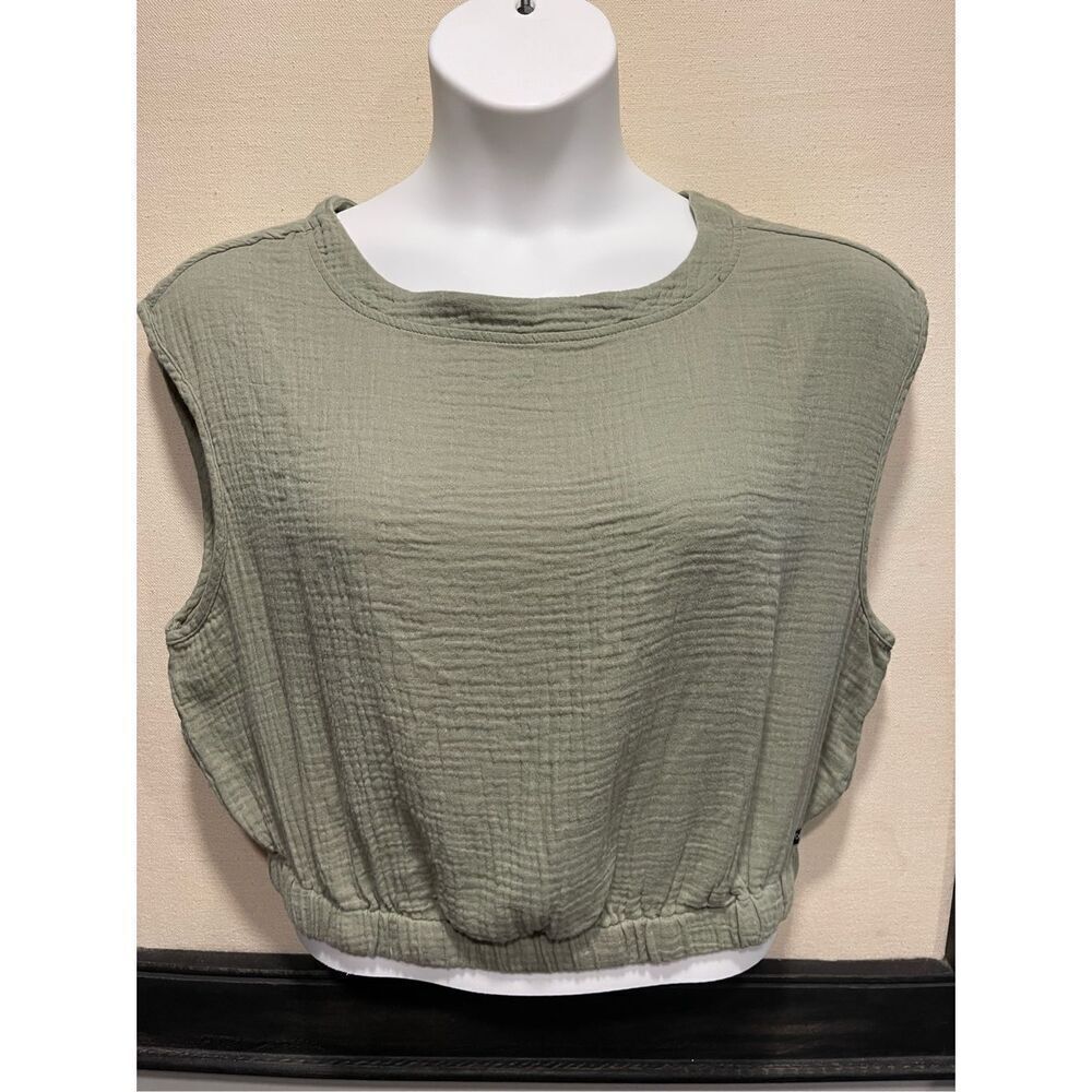 Calvin Klein Green Linen Top